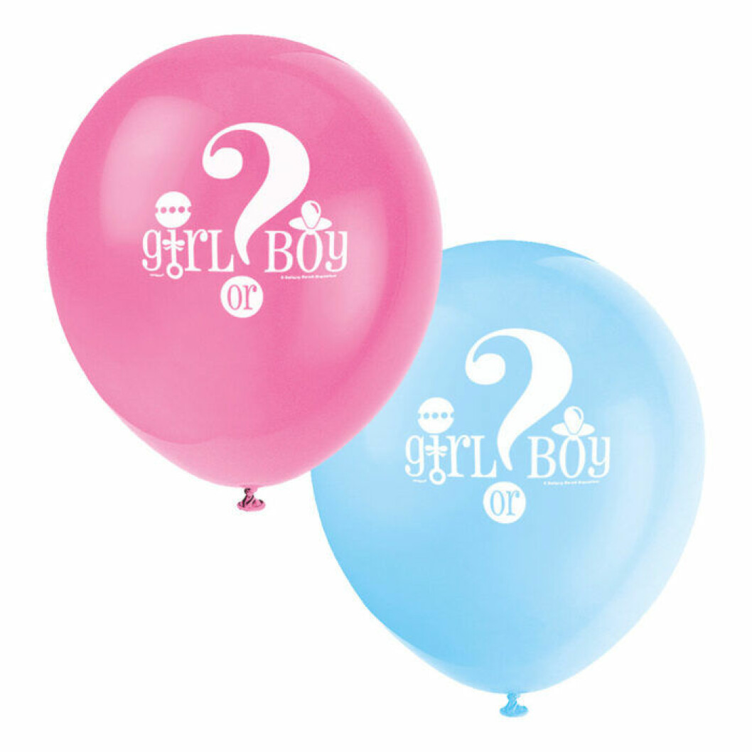 Ballonger med boy och girl motiv