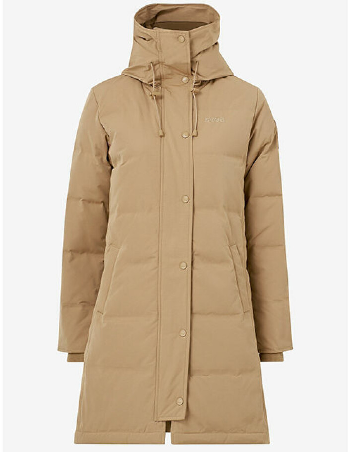 beige dunjacka svea