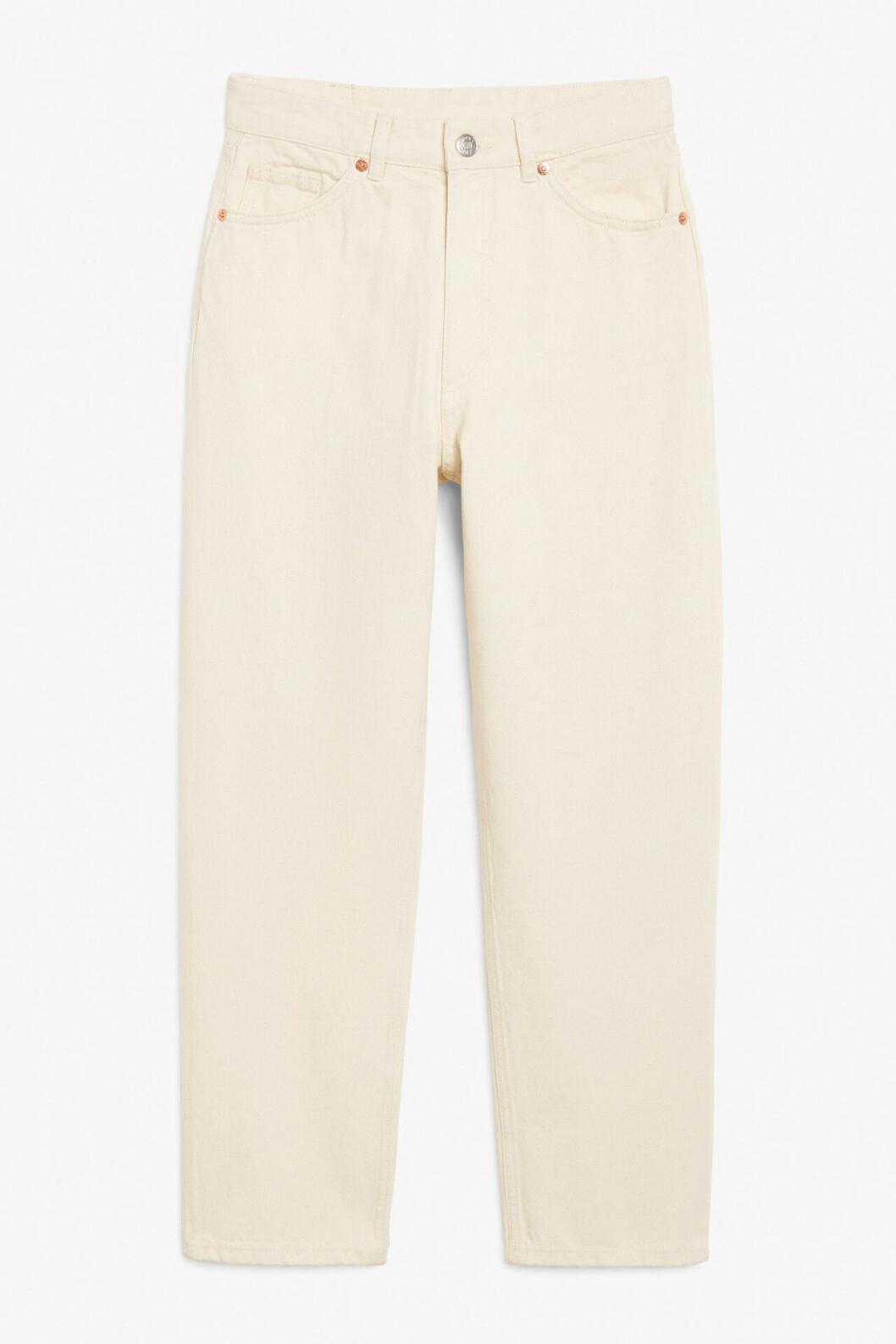 Beige jeans i rak modell till 2020