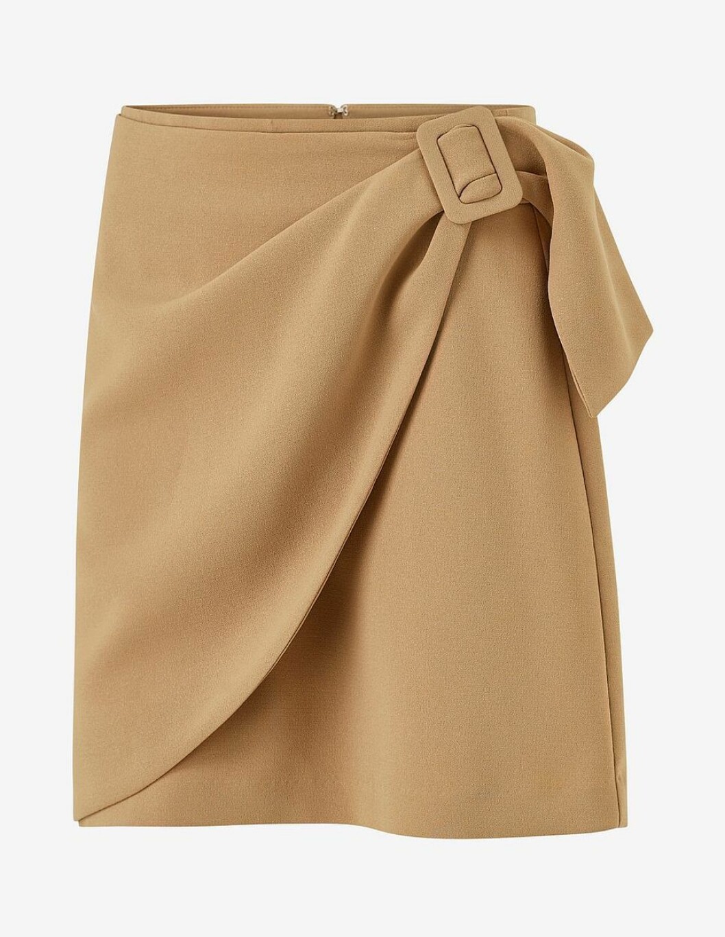 Beige kjol med spänne på ena sidan för dam till våren 2020