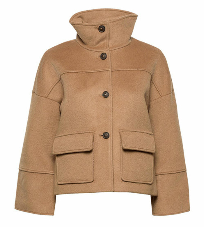 beige kort vårjacka