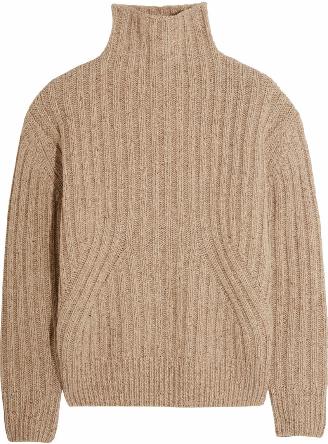 beige polotröja stickad