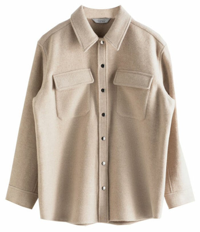 beige skjortjacka