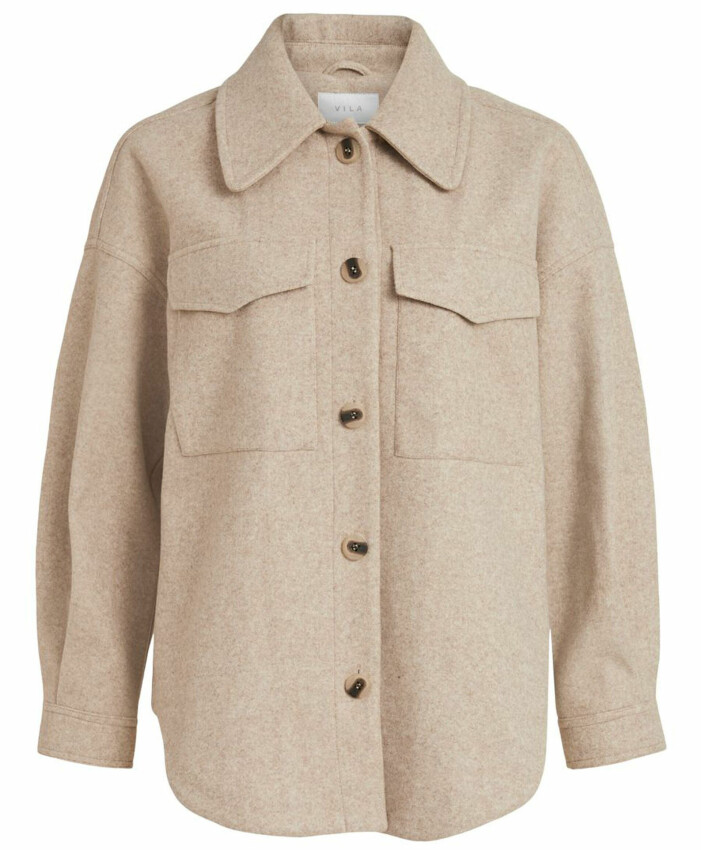 beige skjortjacka