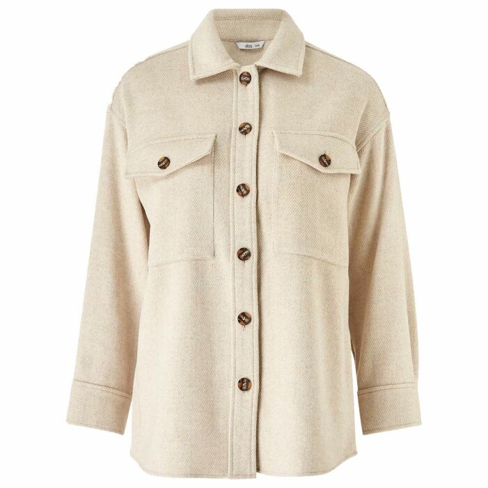 beige skjortjacka