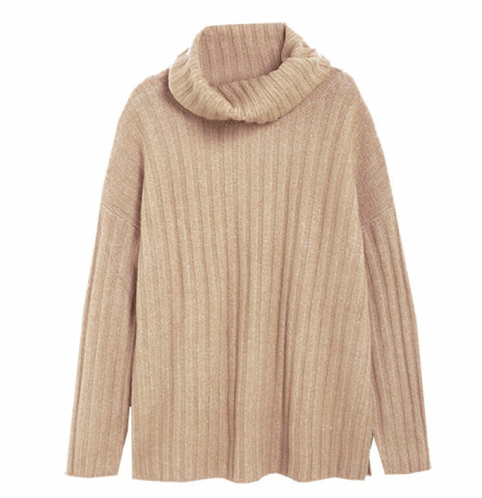 beige stickad tröja