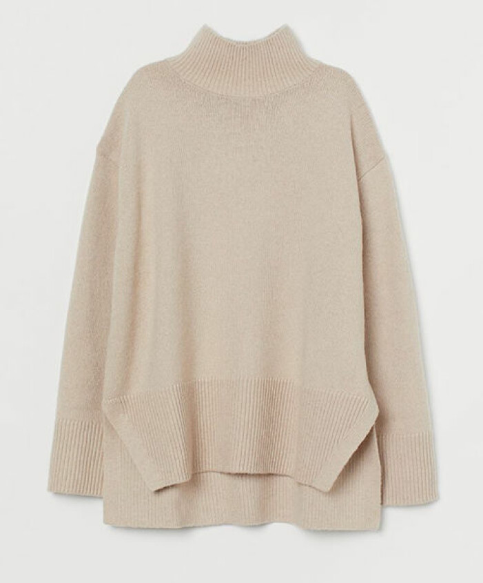 Beige stickad tröja från H&M