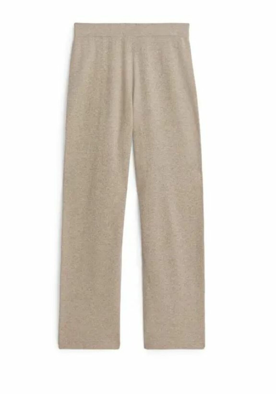 Beige stickade byxor set dam 2019