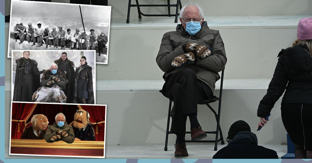 Bilden på Bernie Sanders sprids som en löpeld.