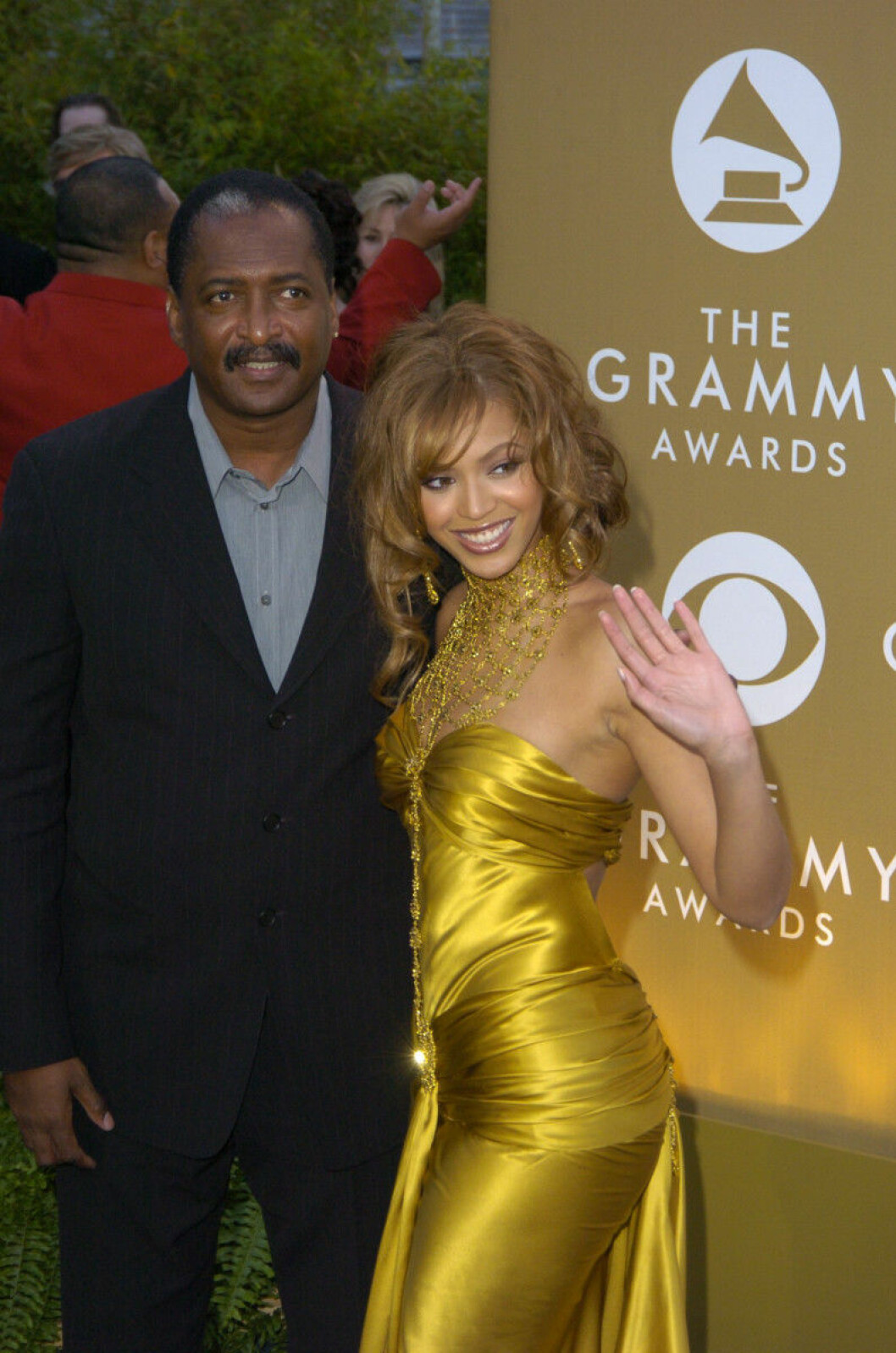 Beyoncé och pappan Matthew Knowles på Grammy-galan 2004.