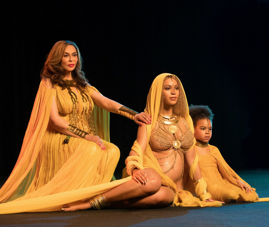 Beyoncé med mamman Tina Knowles och dottern Blue Ivy.