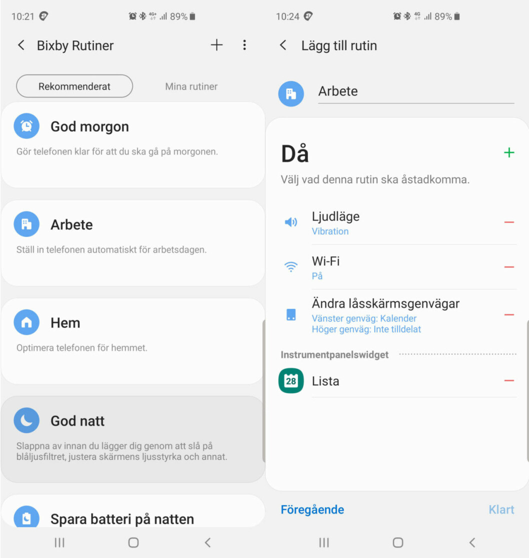Samsung S10 Bixby Rutiner