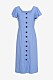 Blå klänning med knappar för dam till 2020