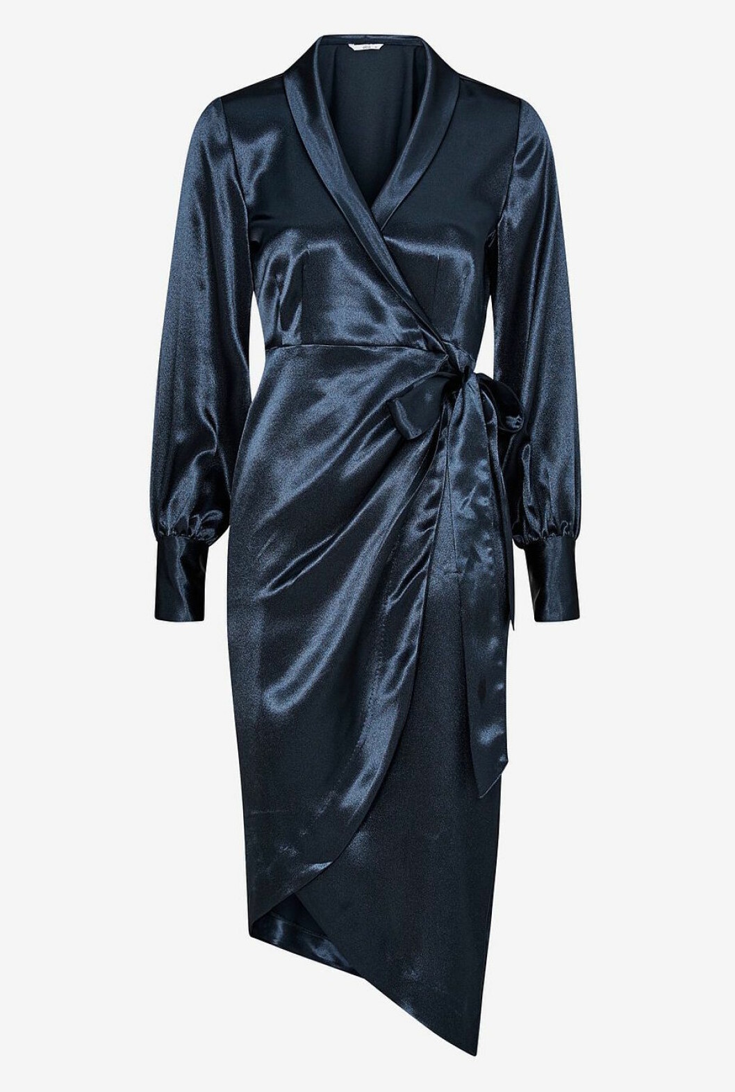 Blå nyårsklänning satin