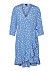 Blå, prickig klänning med volanger för dam till 2020