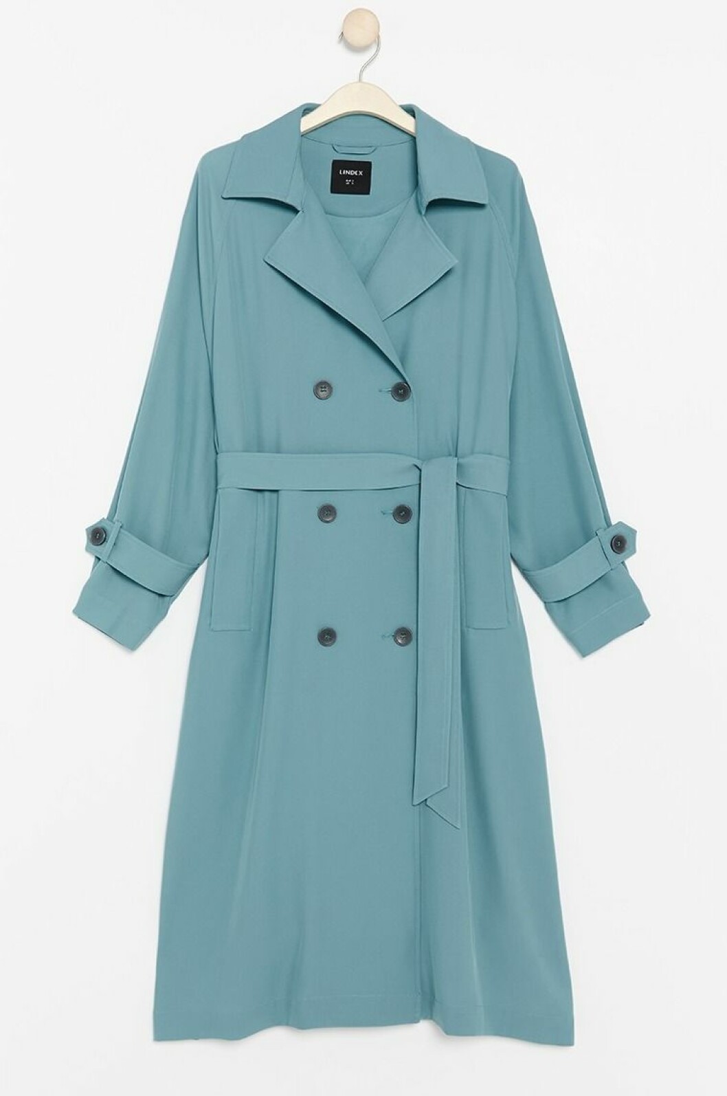 Blågrön trenchcoat för dam till 2019
