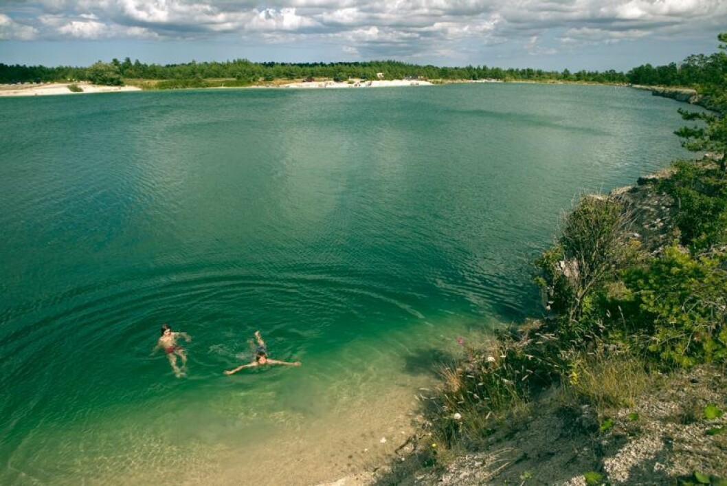 Kalkbrottet Blå lagunen på Gotland.