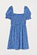 Blå klänning med smock för dam till 2020