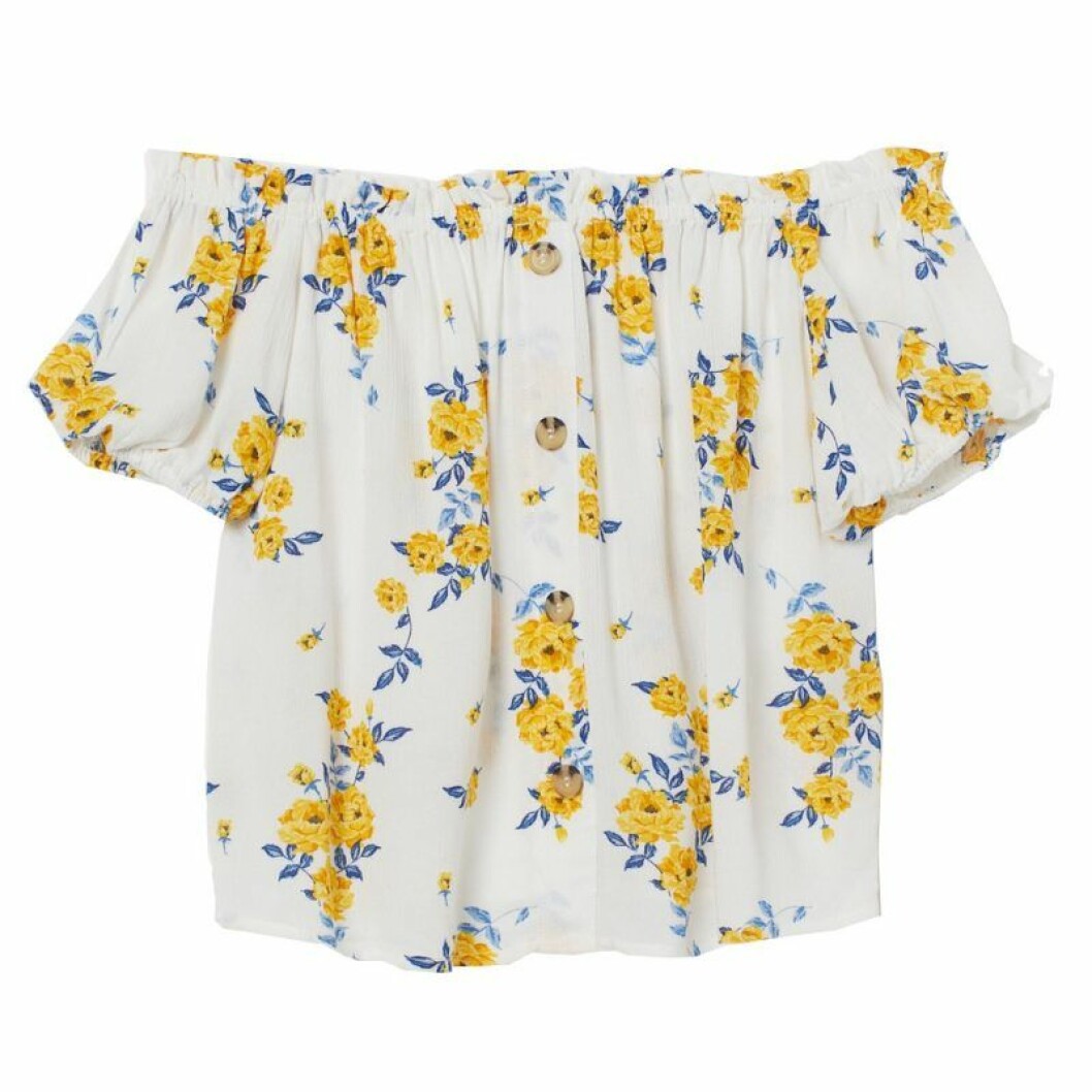 Blommig kort topp
