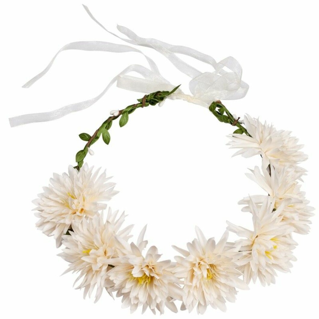Vit blomkrans att köpa från Ur & Penn
