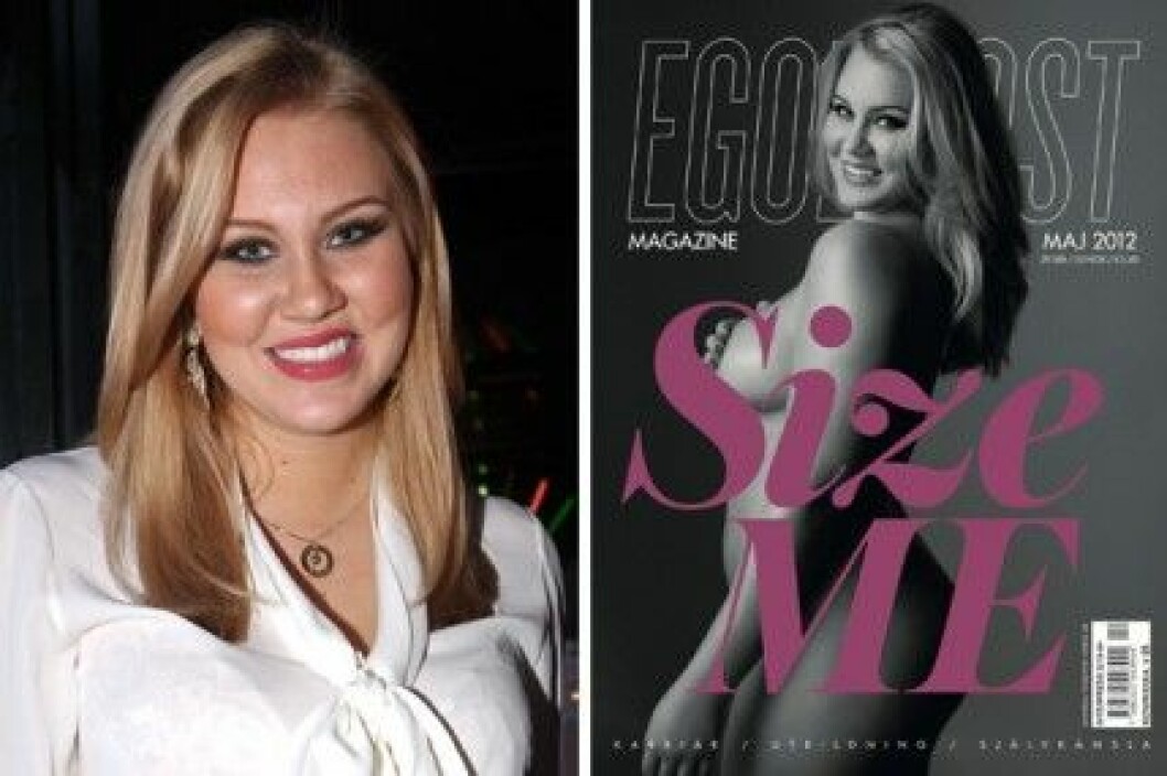 Blondinbella pryder omslaget på Egoboost - naken!