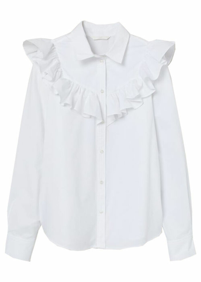 blus med volanger