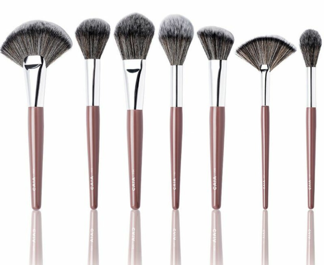 Sminkborstar från Caia Cosmetics.