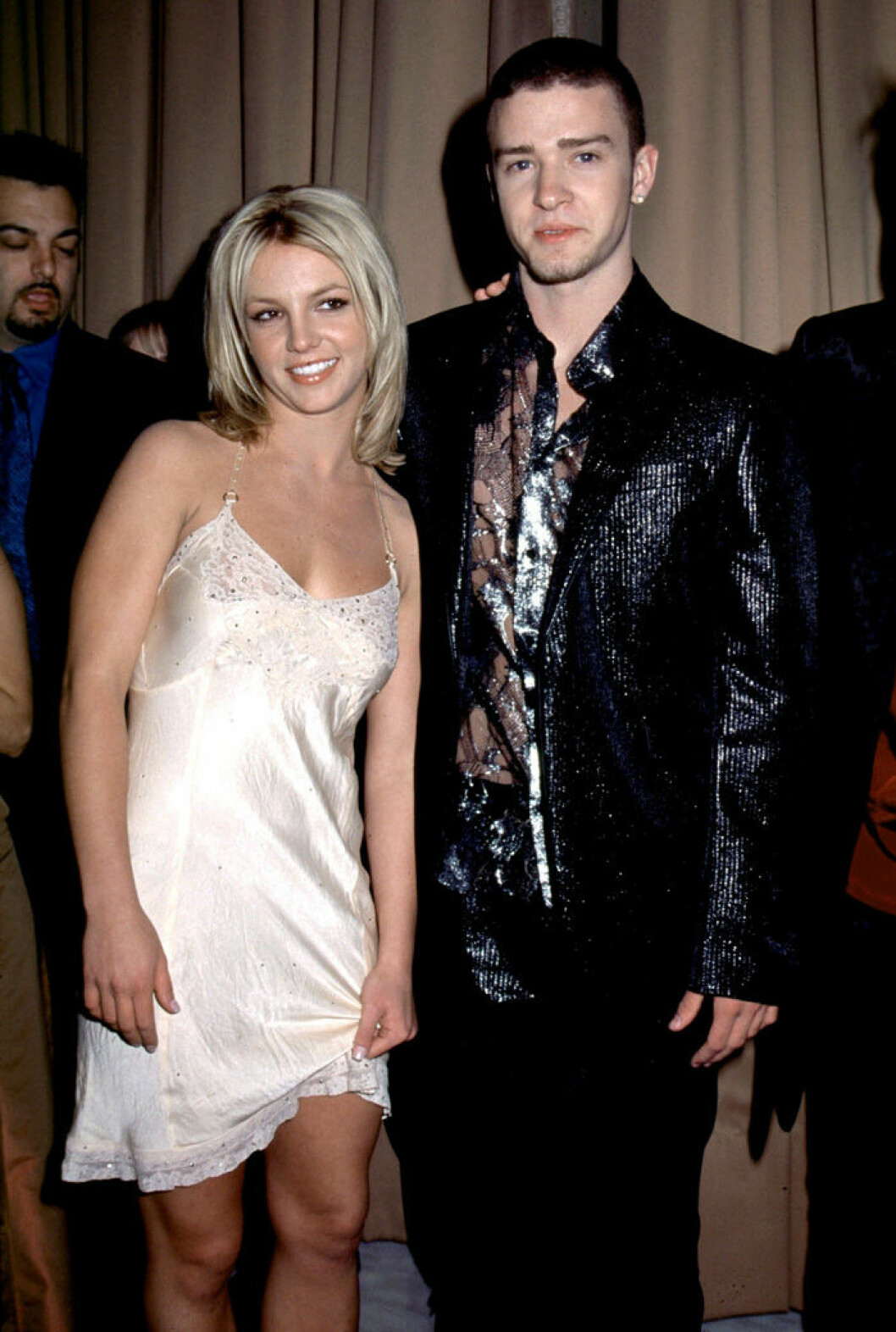 En bild på Britney Spears och Justin Timberlake, 2001.