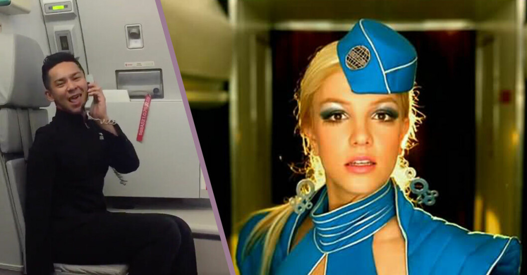 Den här flygvärdinnan återskapar Britney Spears "Toxic" – och han är helt fantastisk