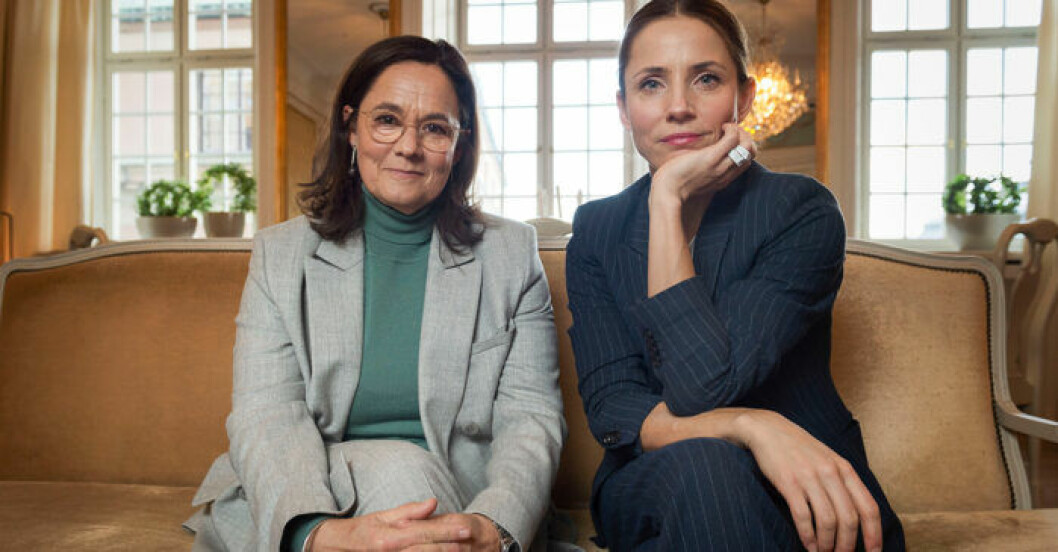 Pernilla August och Tuva Novotny är aktuella med filmen Britt-Marie var här. <em>Foto: Naina Helén Jåma/TT </em> Tuva Novotny och Pernilla August är aktuella med Britt-Marie var här