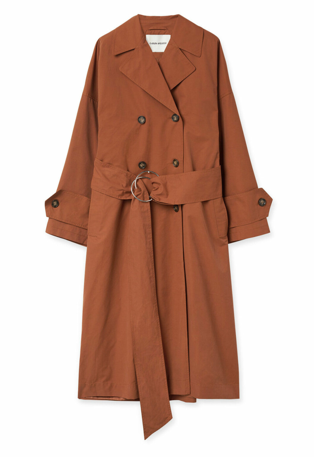 Brun trenchcoat för dam till våren 2019