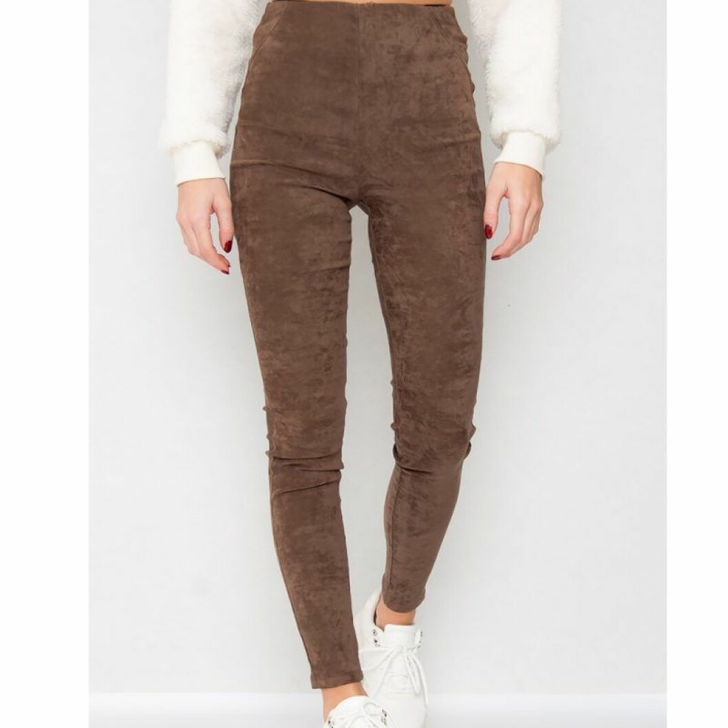Bruna leggings i mocka
