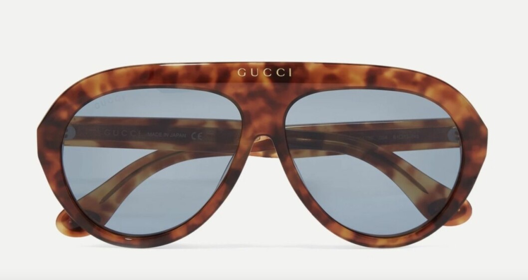 Brunmelerade solglasögon från Gucci på rea