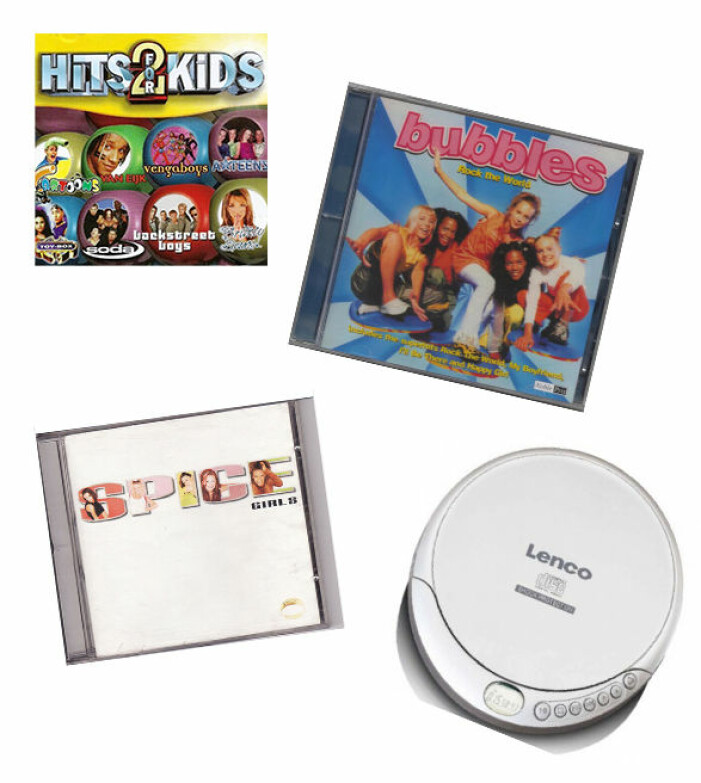 Cd-skivor och en bärbar cd-spelare