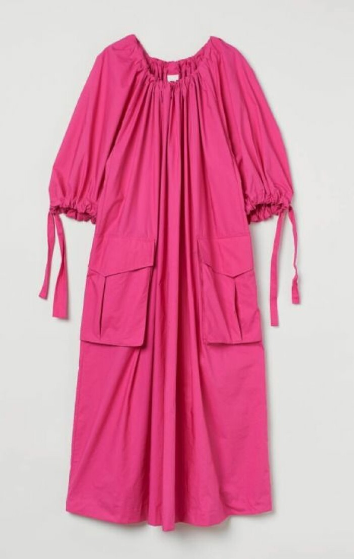ceriserosa klänning H&M