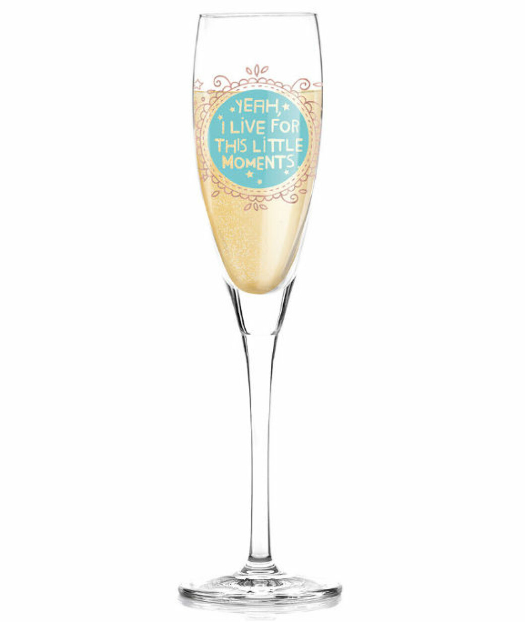champagneglas yeah i live for this moment