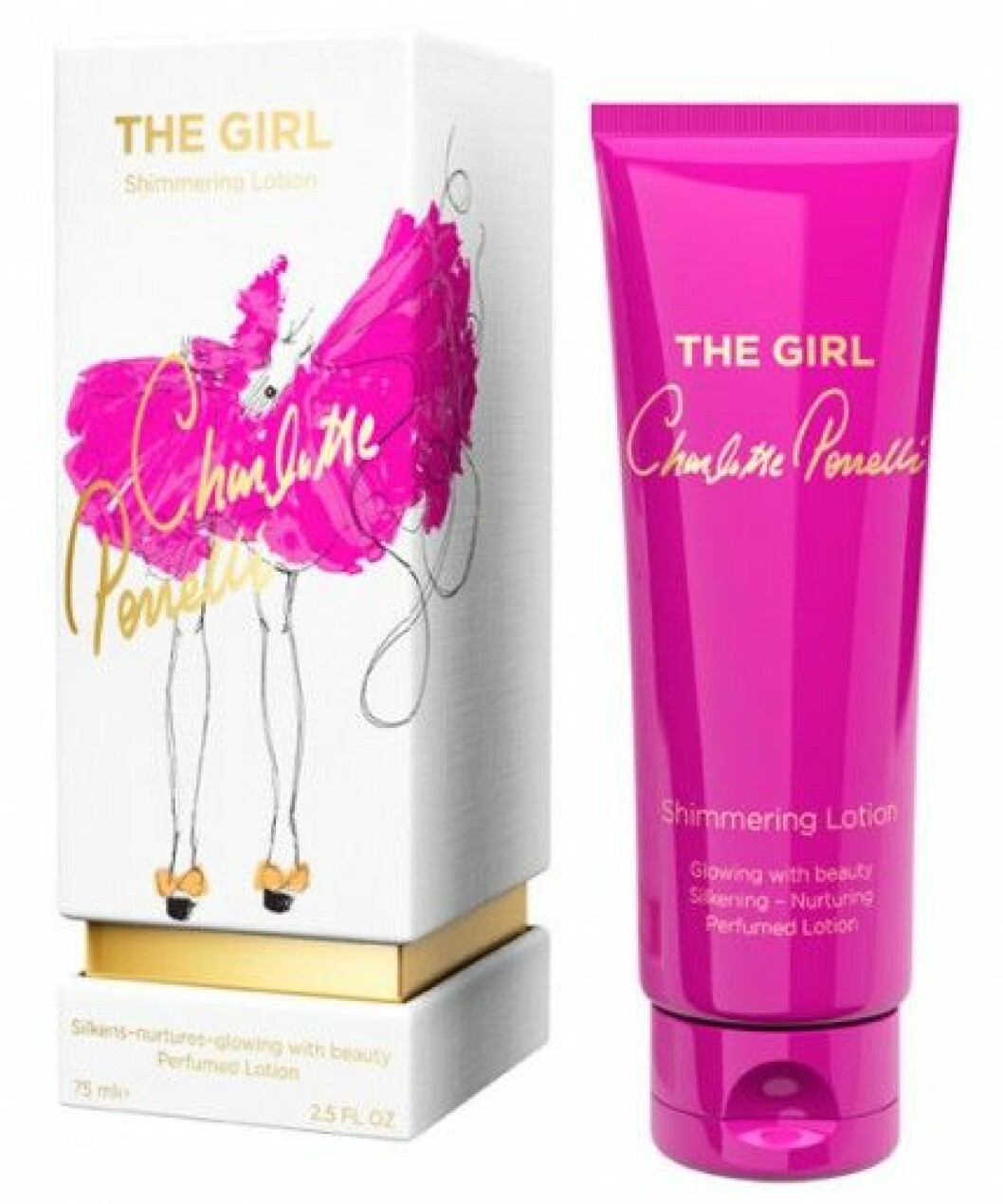 Charlotte Perelli har lanserat sin egen shimmerig lotion "The Girl".