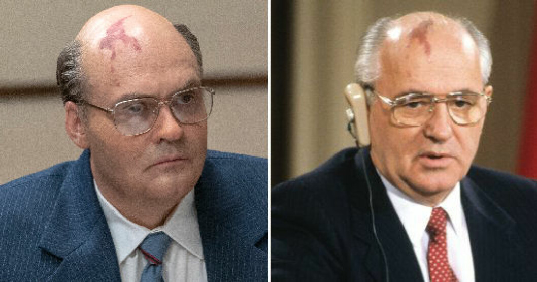 Foto: HBO/<a href="https://metro.co.uk/2019/05/23/chernobyl-cast-next-real-life-characters-true-story-behind-disaster-9672304/">Metro UK</a> Chernobyl HBO Nordic: Så såg Gorbatjov ut i verkligheten