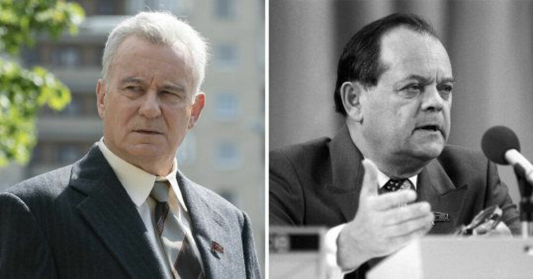 Foto: HBO/<a href="https://metro.co.uk/2019/05/23/chernobyl-cast-next-real-life-characters-true-story-behind-disaster-9672304/">Metro UK</a> Chernobyl HBO Nordic: Så såg Sjerbina ut i verkligheten