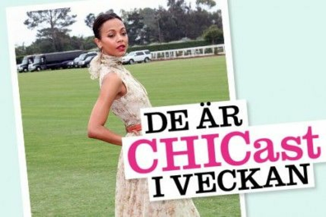 Zoe Saldana är en av veckans chicaste. Chicast_veckan28