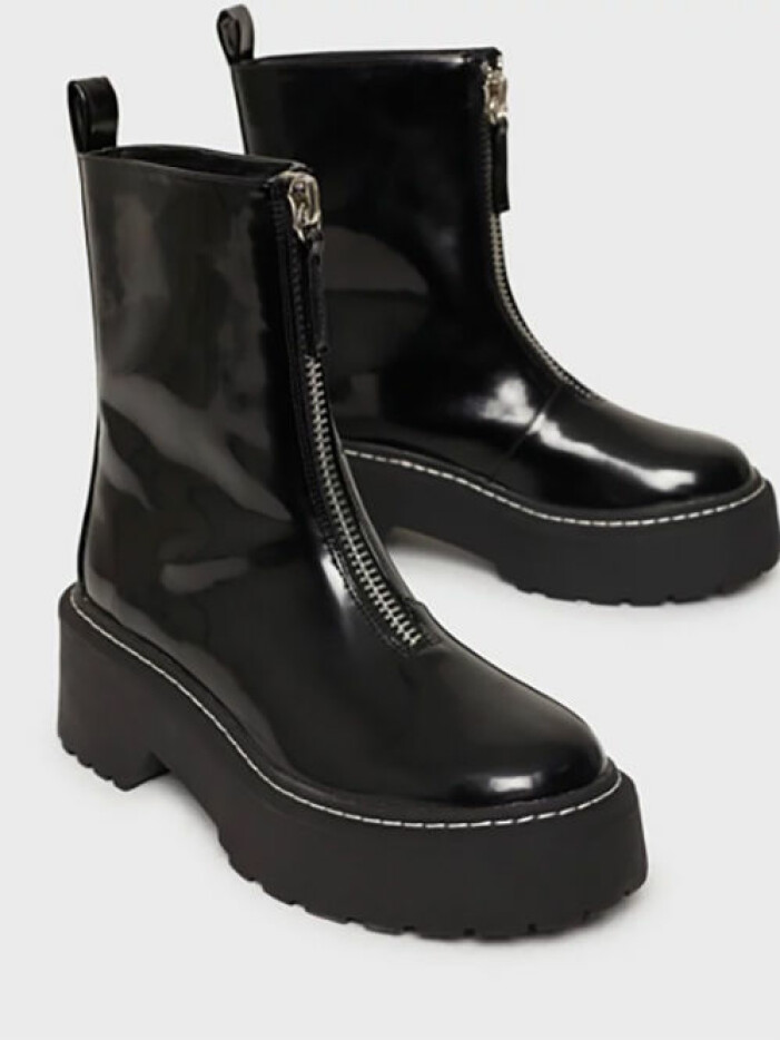 Chunky ankleboots med dragkedja, Missguided