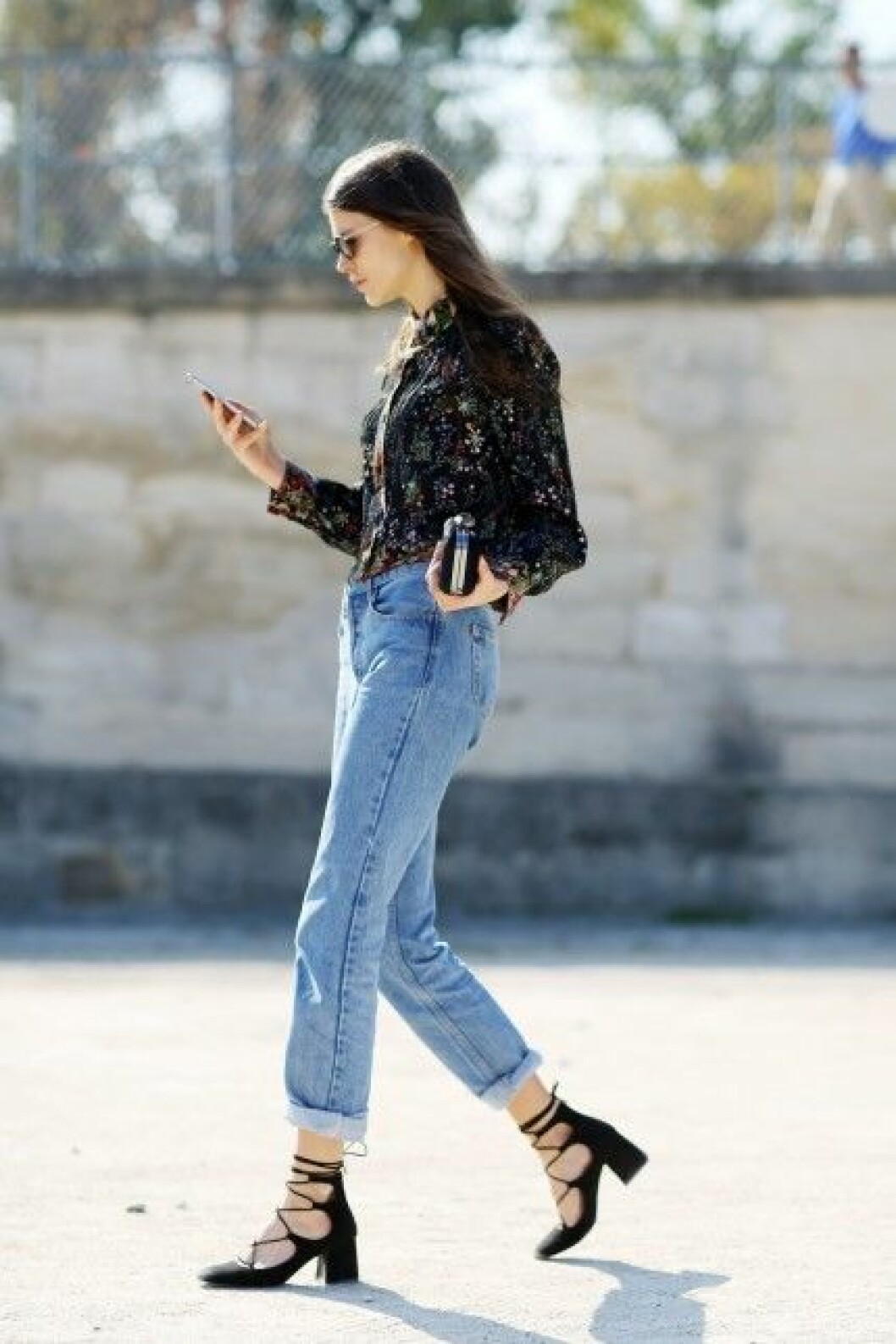 cropped jeans klackar