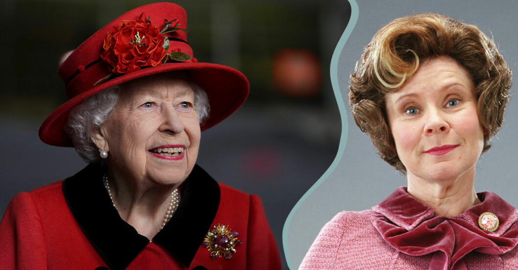 Drottning Elizabeth II och Dolores Umbridge.