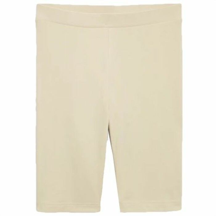Beige cykelbyxa stretchig midja från monki