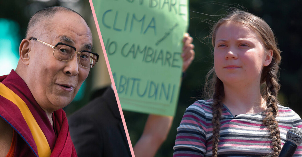 Dalai lama och Greta Thunberg samtalade i helgen.