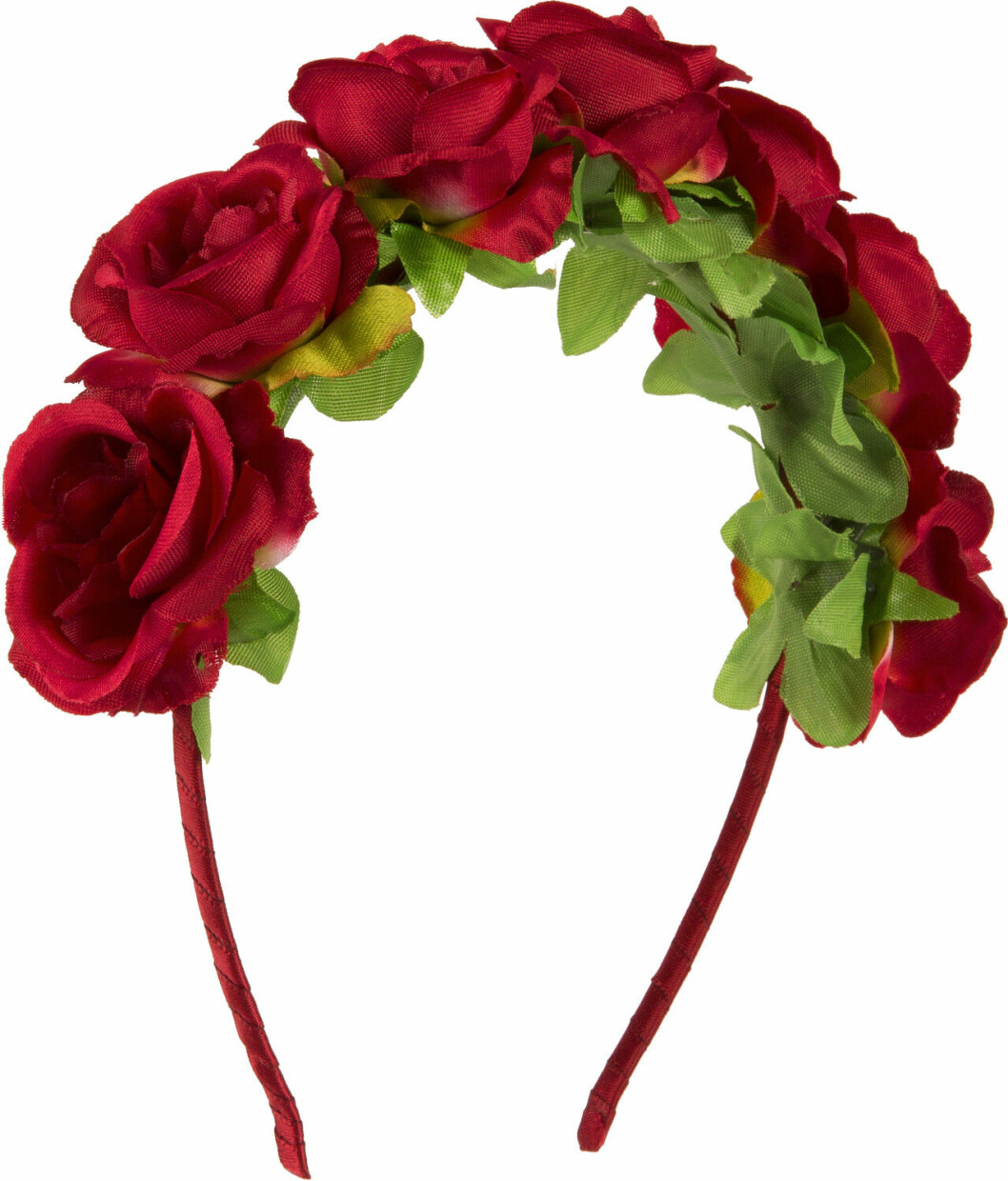 Diadem med röda rosor till midsommar