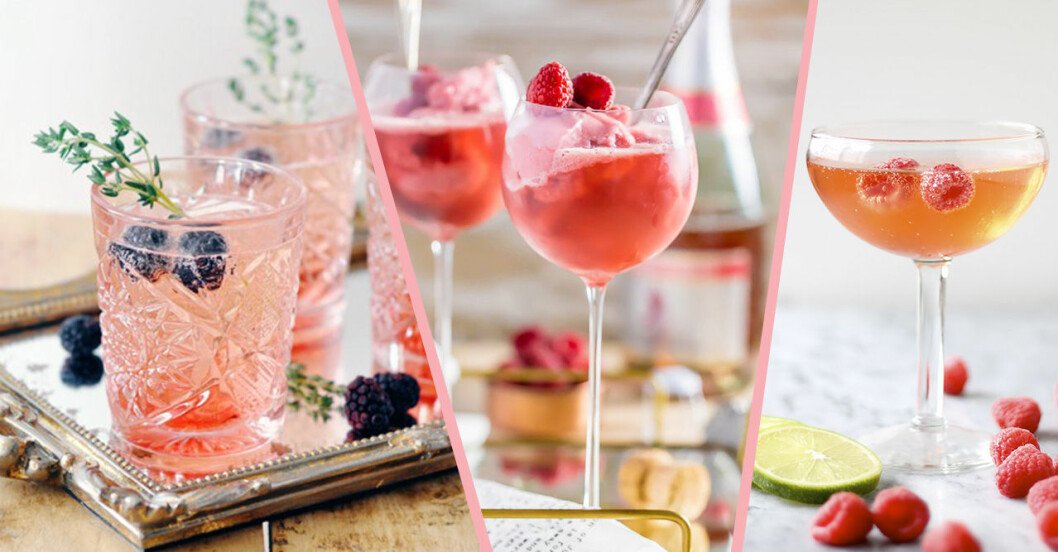 Drinkar rosa champagne