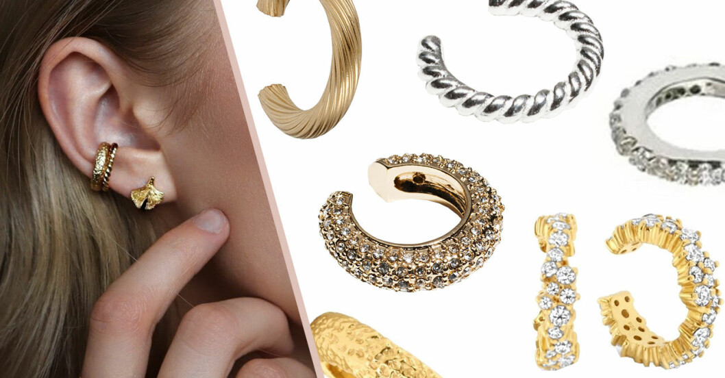 Trendiga earcuffs i silver och guldfärg, från Safira, Glitter, H&M, Na-kd med mera