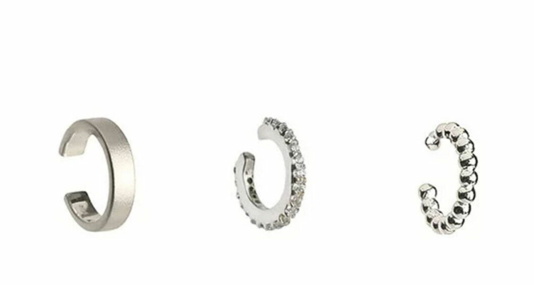 Tre earcuffs i silver från Syster P