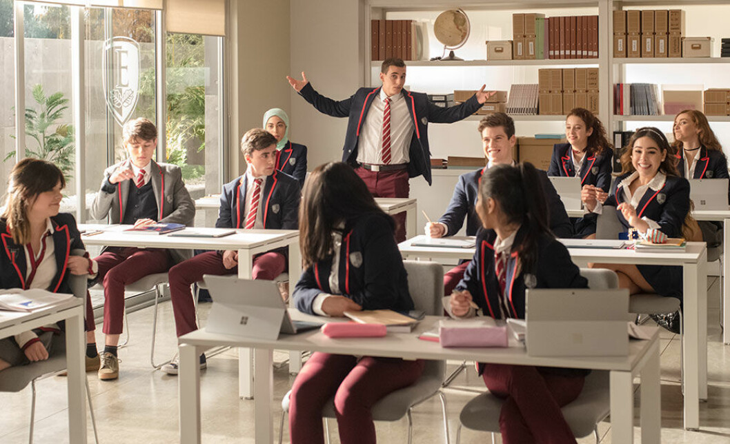 Elever på internatskolan Élite, en tv-serie som har premiär på Netflix den 5 oktober. 